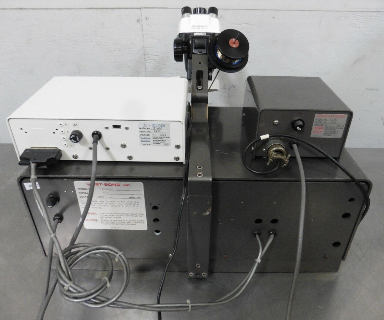 Used West-Bond 7400A Thermosonic Vertical Feed Deep Access Wedge Wire Bonder