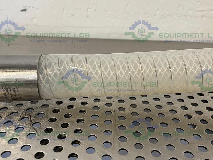 Used Sani-Tech  STHT-WR-1000 144" Silicone Hose w/ 1" Sanitary Fitting