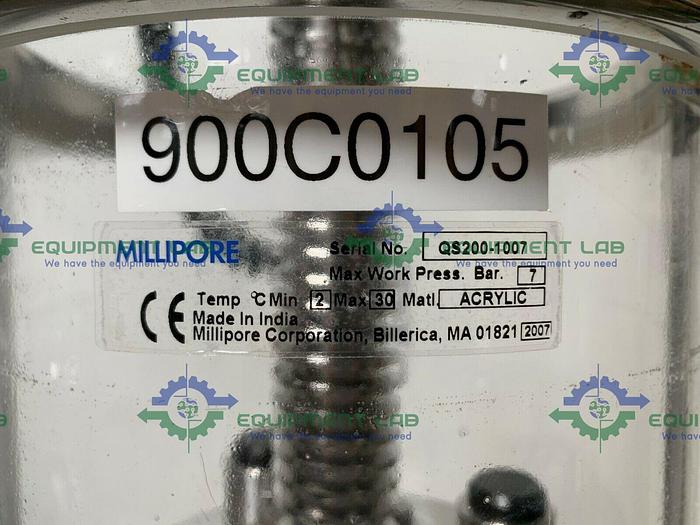 Used Millipore QuikScale 200 x 1100 Chromatography Column 33 Liter w/ Hand Pump