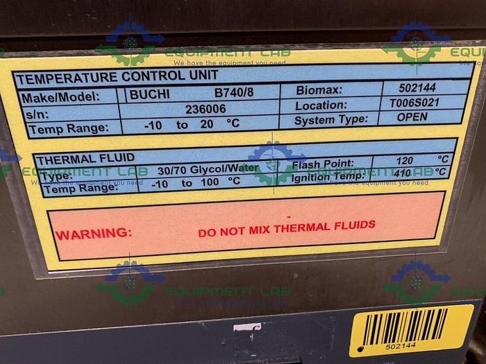 Used Buchi B-740 Recirulating Chiller, Temperature Range of -10°C to +40°C, 230V