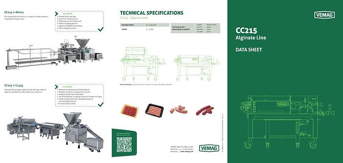 Used Vemag/Reiser CC215 Alginate Casing Machine