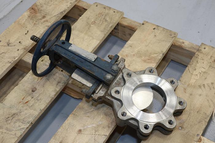 Used Fabri-Valve 4" Hand Operated Knife Gate Valve #44250