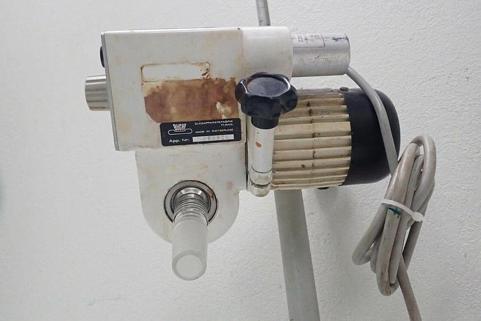 Used Buchi Rotavapor R Type KRvr 65/45 Rotary Evaporator Head with Glass and Stand