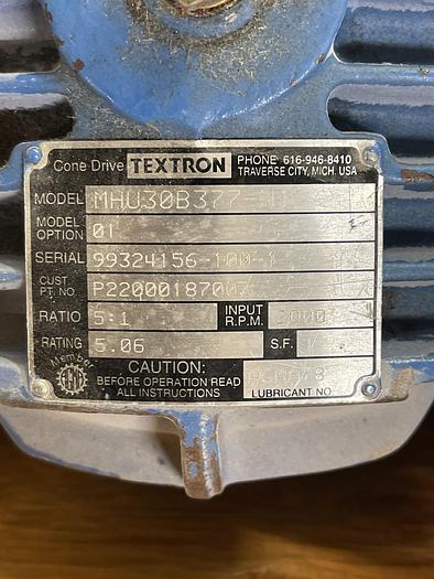 Used Textron MHU30B377-WM 5:1 RPM2000