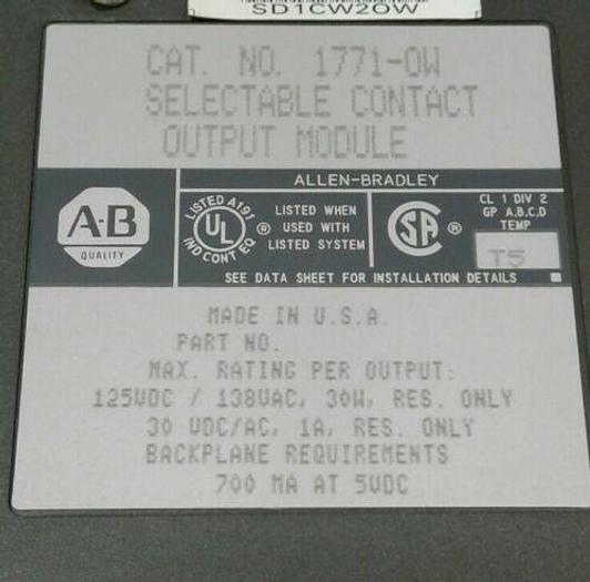 Used ALLEN BRADLEY 1771-OW