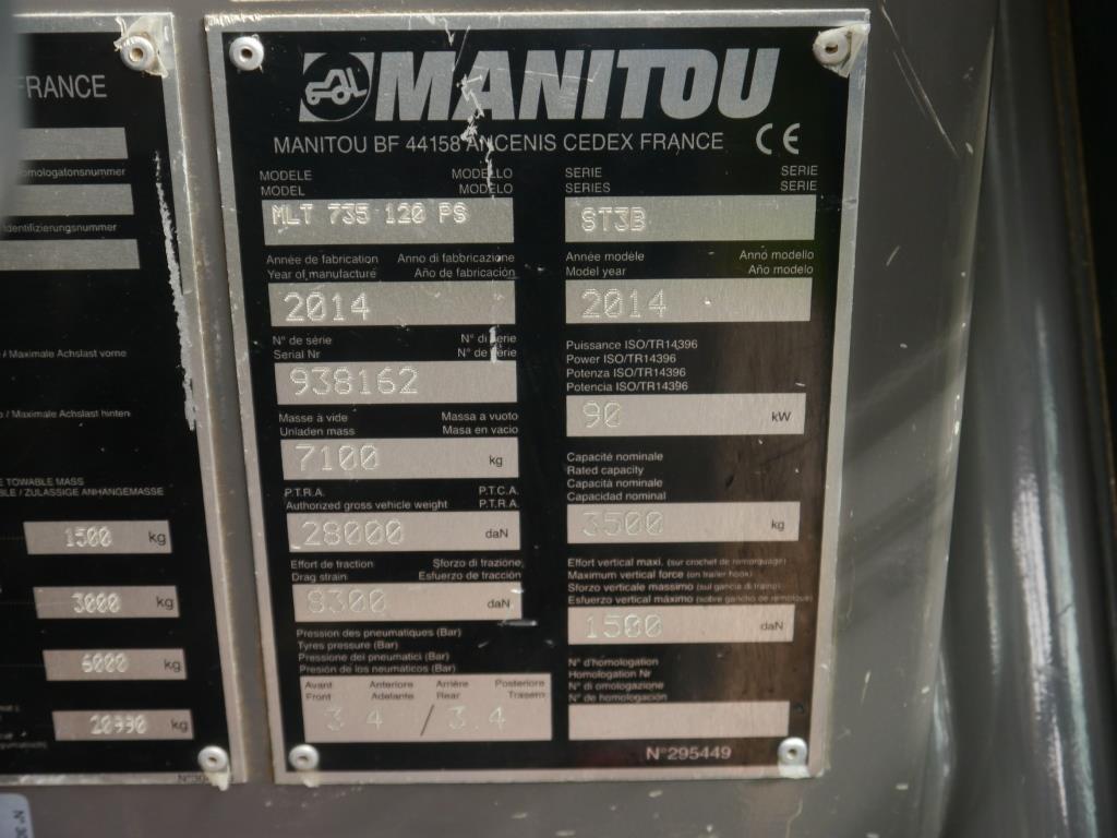 Used Manitou 735-120 Elite Telehandler