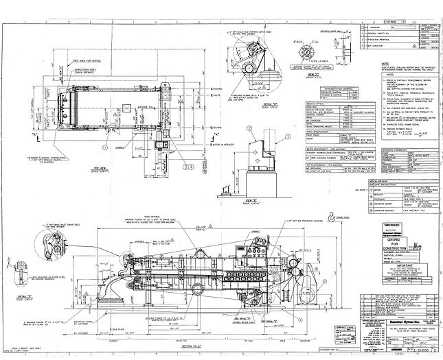 Used Kvaerner Hymac 100-MLL Primary Twin Wire Press, Cut Flight Model Cf-2408.80 Screw Conveyor, With 125 Hp, 175 Amps, 460 Volt, 60 Hz General Electric Drive (Mcc No.: 440-#05K).  With Control Panel. #20483