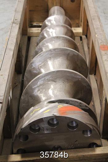 Used METSO ADI 13.5 FEEDMAX SCREW FEEDER, LONG LASTING SCREW, PART NO. 1101587, PREHEATER INFEED, FOR CD 70/76 REFINER, UNUSED STOREROOM SPARE, Material: STAINLESS STEEL, Mfg: METSO, Model: ADI 13.5, S/N: 1101587 #35784