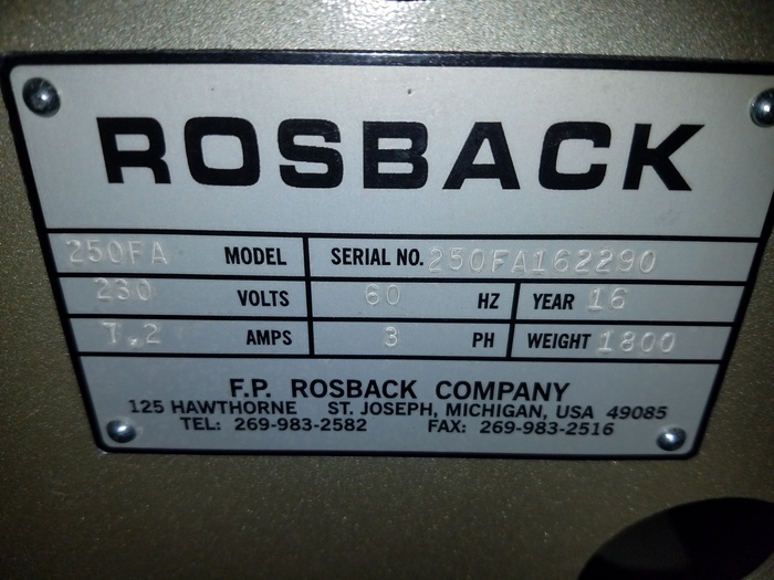 Used 2016 Rosback 203FRC & 250FA Saddlebinder