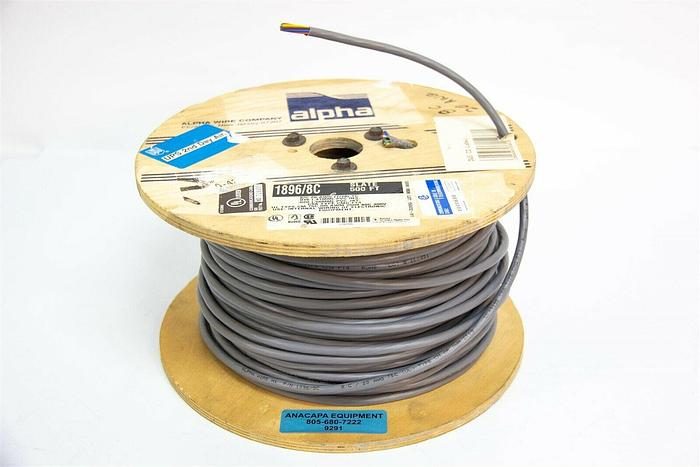 Alpha Wire 1896/8C SL002 8 Conductor 20 AWG Partial Spool ~400&#039; New 9291 K