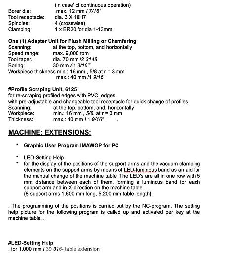 Used IMA Bima 810 V CNC Machining Center