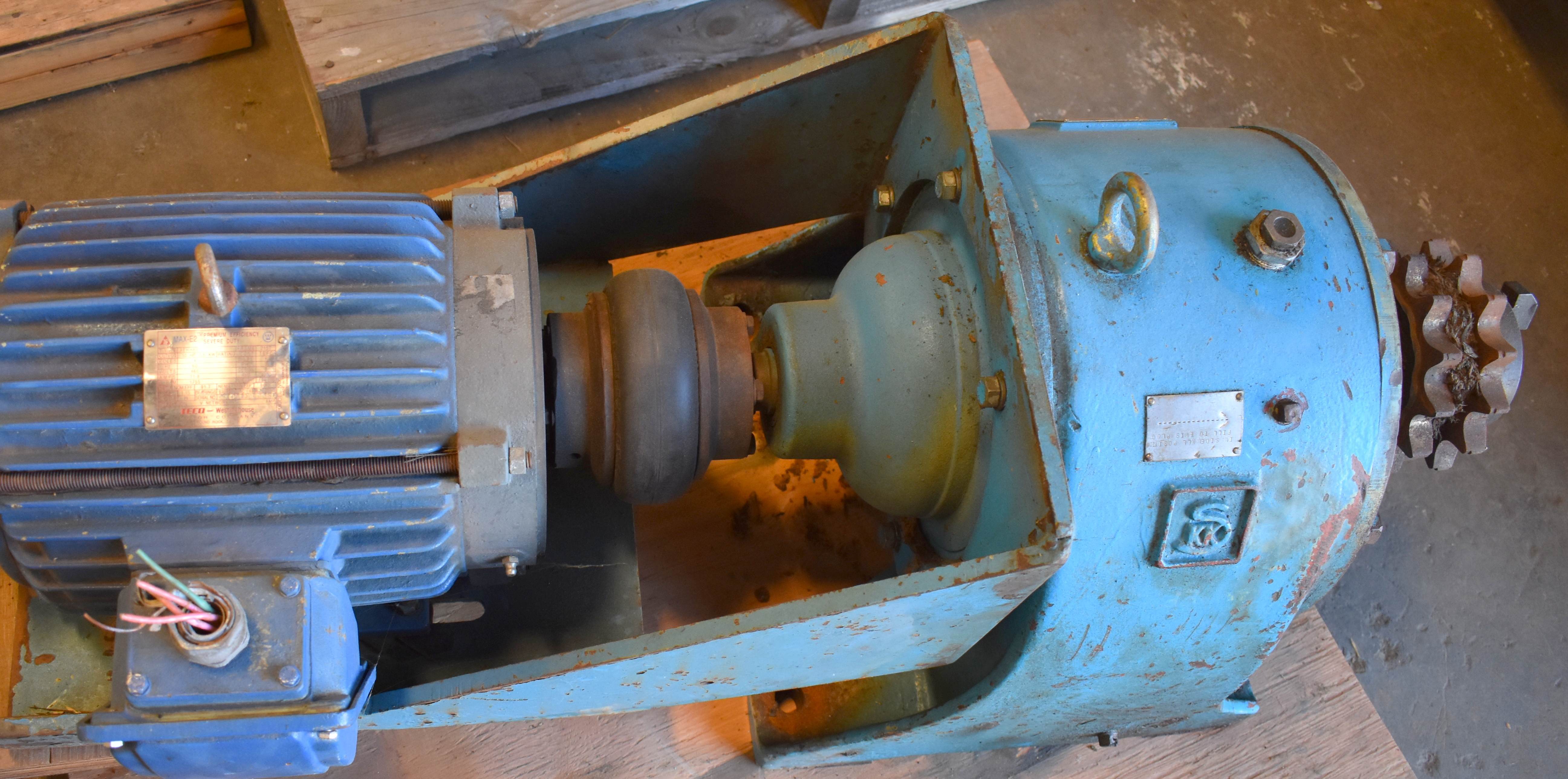 Used SKK 56 RPM gear box, SKK 10hp 56RPM AFC type In-Line reducer, gear reducer, skk gear box, hampton SKK afc type speed reducer