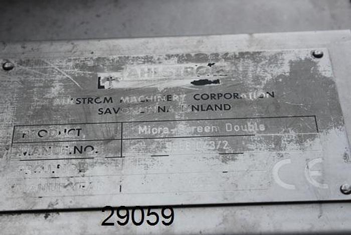 Used Ahlstrom Micra-Screen Double Bank, each Bank 24" width, Overall 60", 0.006" Slots #29059