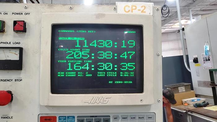 Used 1996 HAAS VF 3, Table 18" X 40", X-40", Y-20", Z-25", 4th Axis Rotary Table,  20 ATC, 30 HP, 8100 RPM, Hours of Operation 205, HAAS CNC