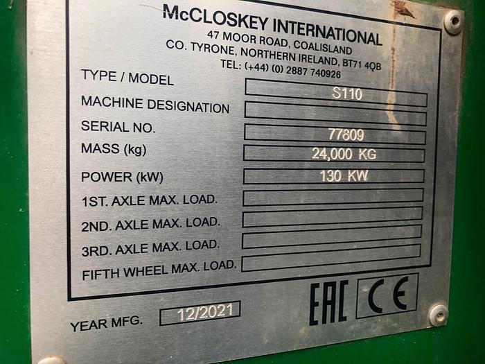 Used 2022 McCloskey S110