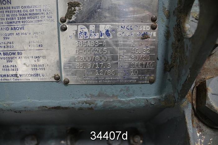 Used Falk 385AB3-A Gear Box, Ratio 46.32/1 #34407