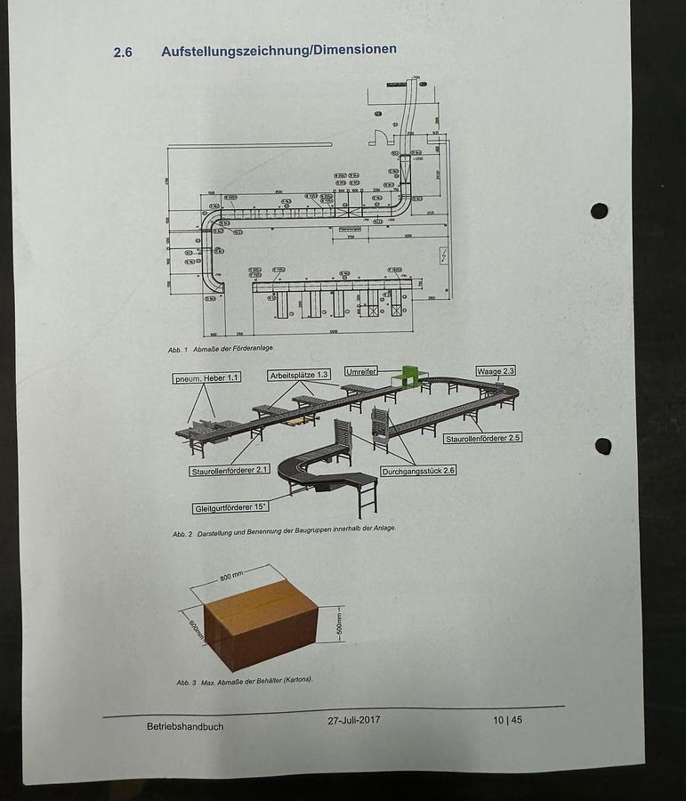 Used Versandlinie/Fördertechnik, Rollenbahn-Anlage, Förderanlage ca. 50 Meter
