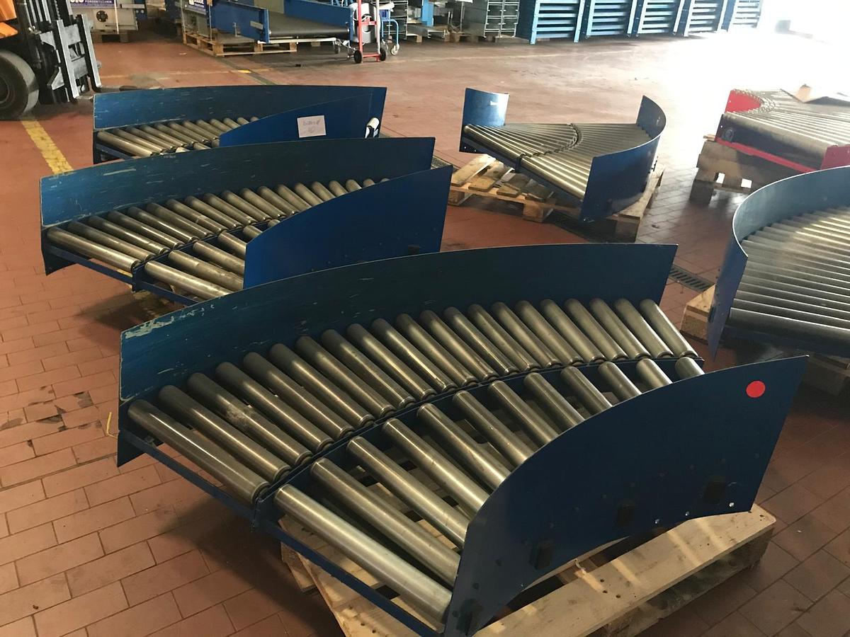 Used Rollenbahnkurve/Kurvenförderer Budde mit Neigung