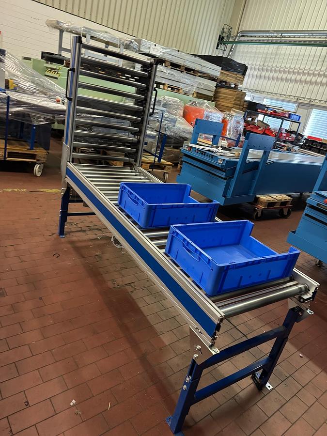 Used Versandlinie/Fördertechnik, Rollenbahn-Anlage, Förderanlage ca. 50 Meter