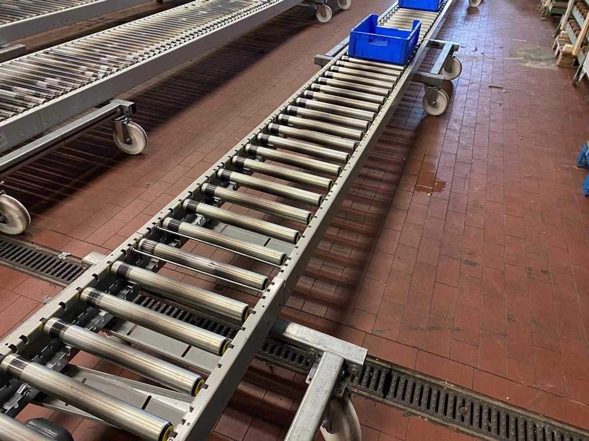 Used AMI Fördertechnik mit Flachriemen Antrieb Rollenbahn 