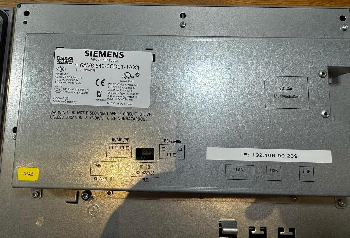 Used Simatic Multi Panel Touch Siemens
