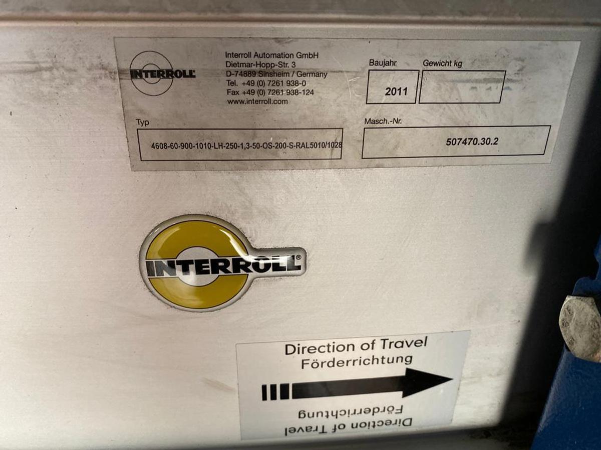 Used 2011 Interroll Gurtbandkurve, Kurvenförderer, 45 Grad Kurve