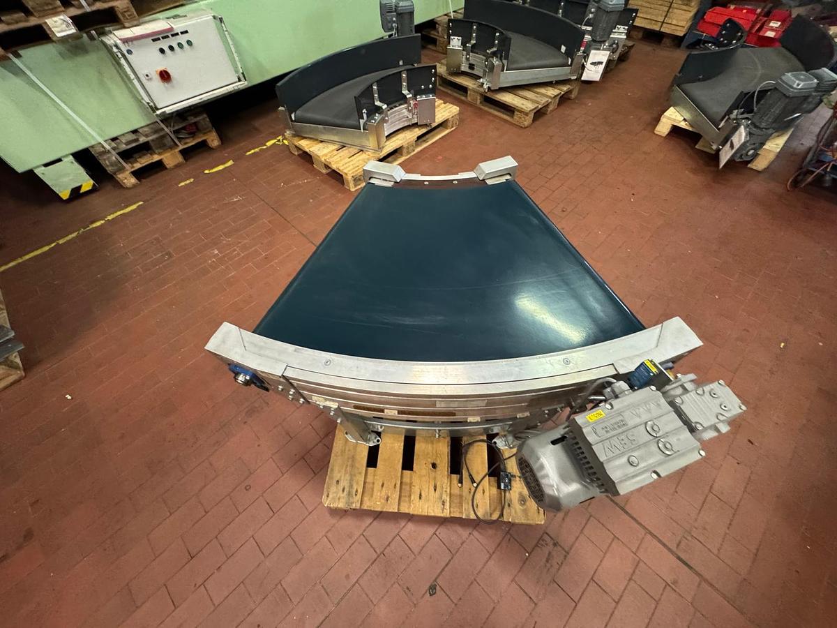 Used 2004 Transnorm Kurvengurtbandförderer 45 Grad mit Antrieb