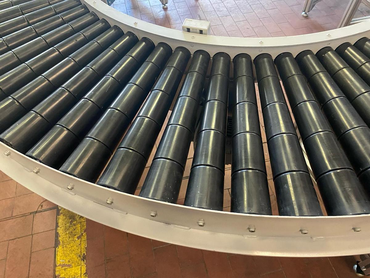 Used Rollenbahnkurve 90 Grad, Fördertechnik, Rollenbahn mit Antrieb