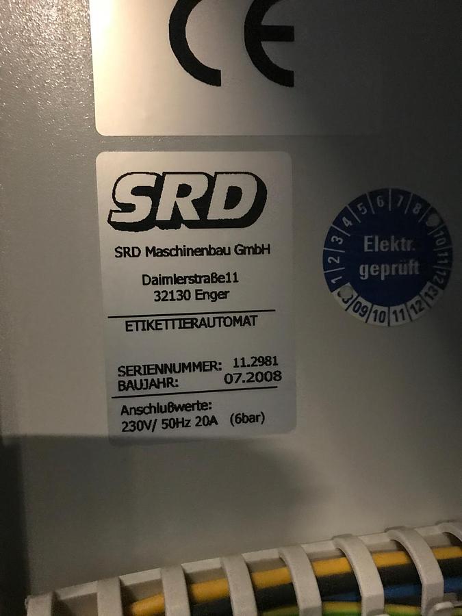 Used Etikettierautomat/Auszeichnungsanlage SRD Stano-/Alone-Line
