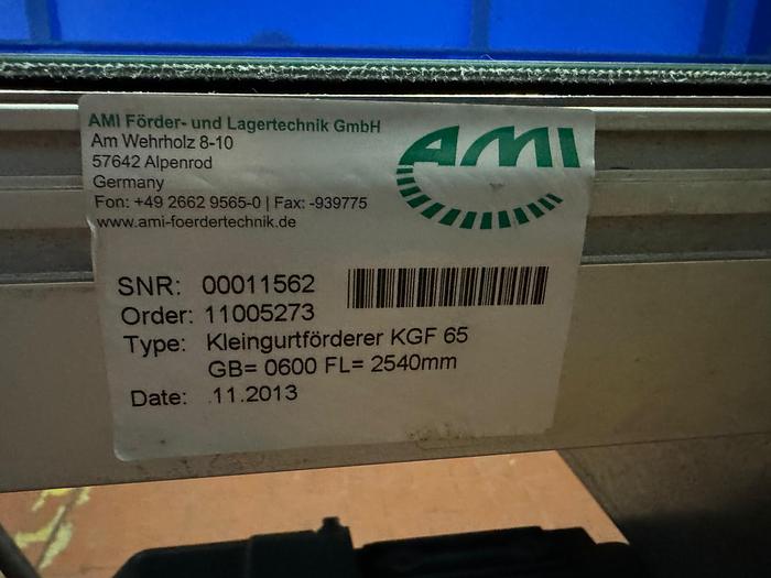 Gebraucht 2013 AMI Fördertechnik Gurtförderer/ Förderband mit Antrieb
