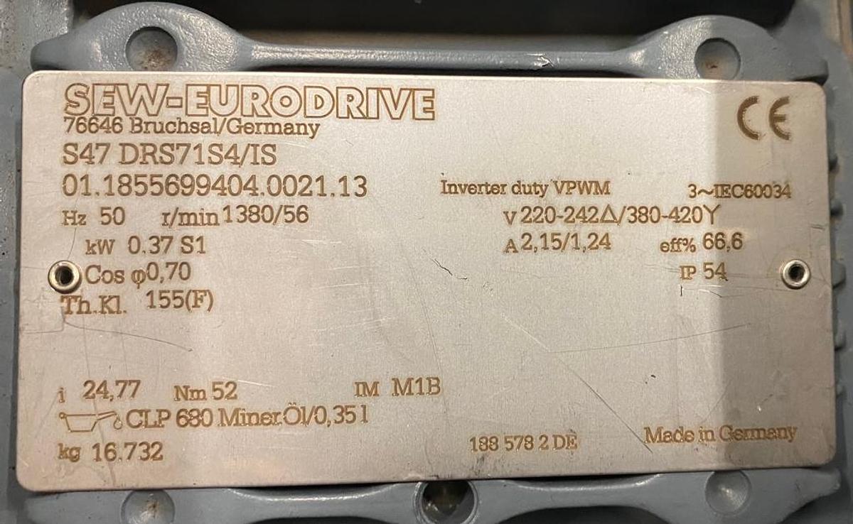 Used AMI Fördertechnik mit Flachriemen Antrieb Rollenbahn 