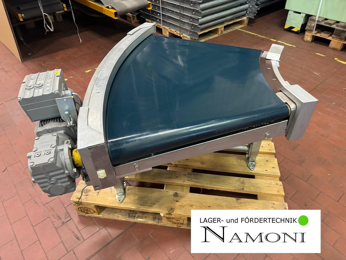 Used 2004 Transnorm Kurvengurtbandförderer 45 Grad mit Antrieb