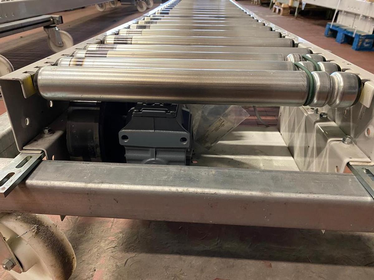 Used AMI Fördertechnik mit Flachriemen Antrieb Rollenbahn 