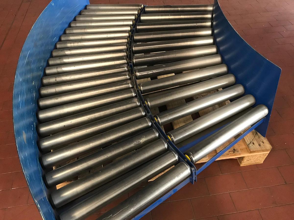 Used Rollenbahnkurve/Kurvenförderer Budde mit Neigung