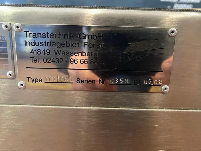 Gebraucht 2002 Transtechnik 110/ 650 Gurtförderer/ Förderband