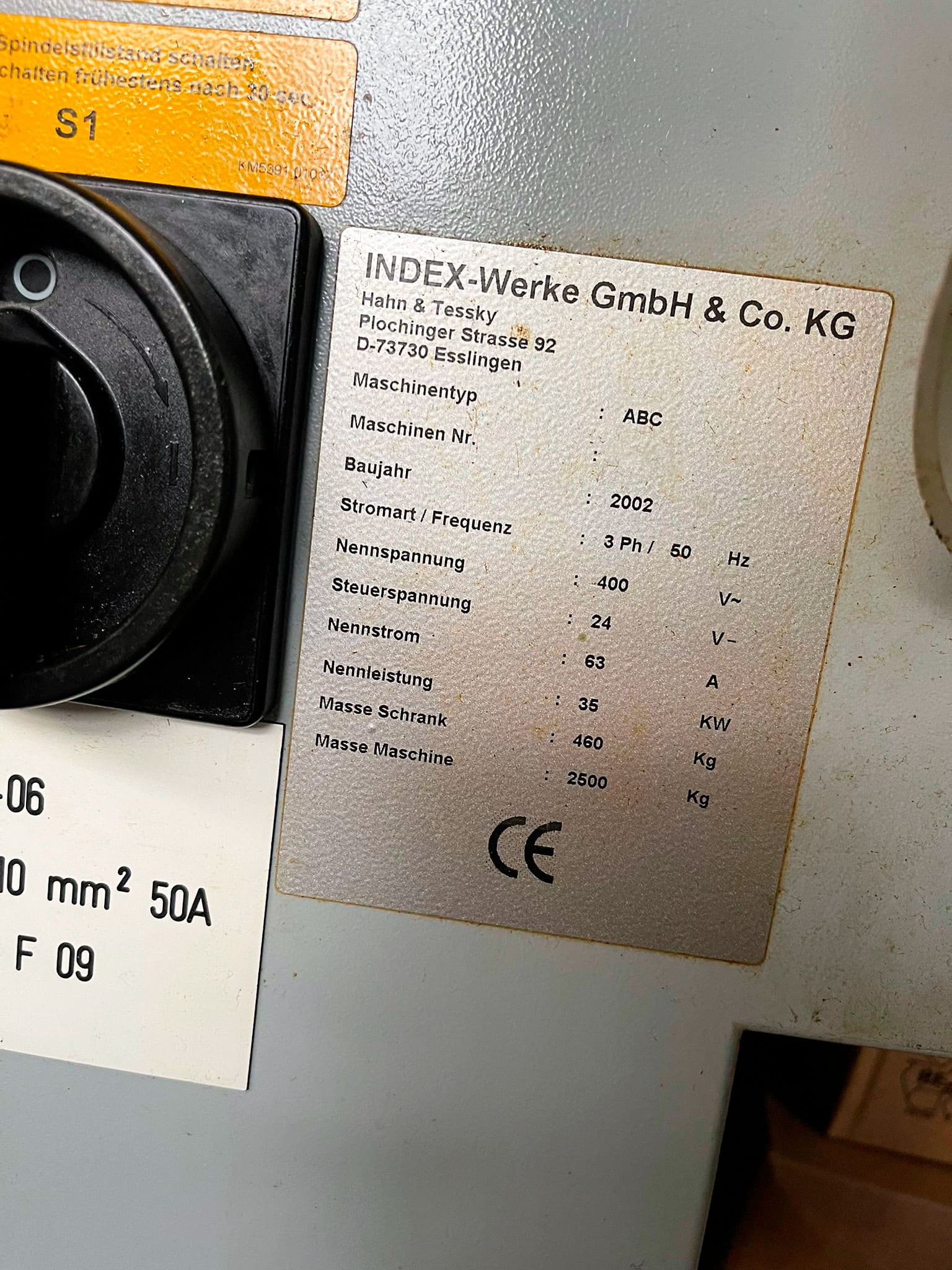 Used INDEX ABC 65 - CNC Lathe - 2002