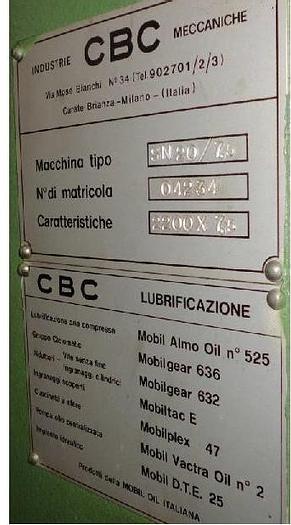 Used PNEUMATIC CLUTCH CBC 2000X7.5 SHEAR #ITA 2889