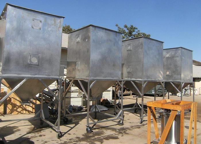 Used Hopper, 160 CF, S/st, Portable, (2) #S740452
