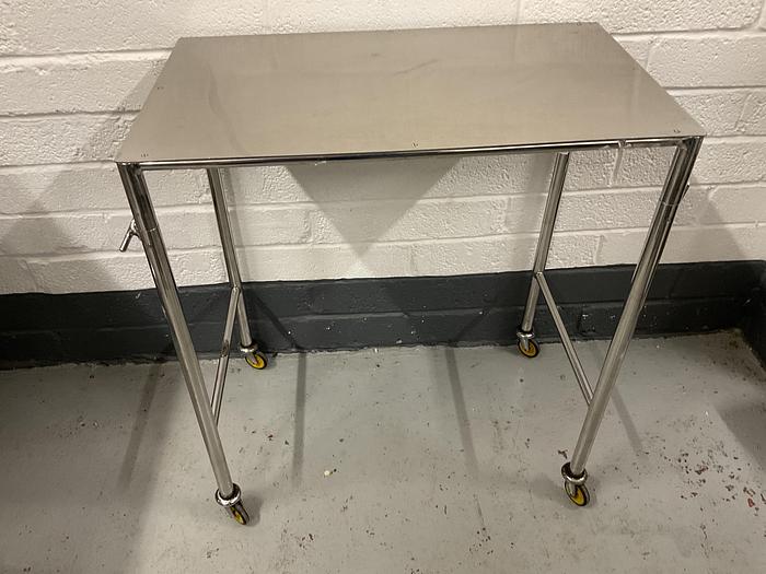 Used Trolley stainless steel 760 x 460mm 1 Shelf Height Adjustable