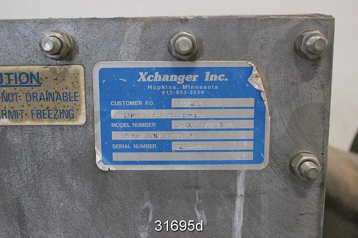 Used Hoffman C-100 Shell And Tube Heat Exchanger #31695