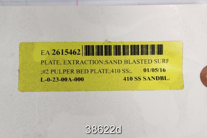Unused Black Clawson 90.5" Hydrapulper Extraction Plate #38622
