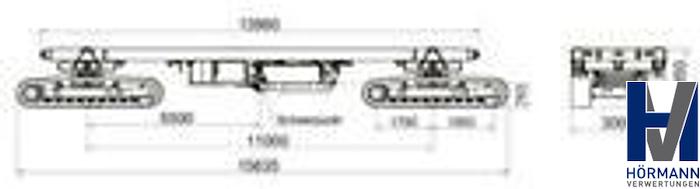 Gebraucht Schwerlastplattform,Raupenantrieb. ZGG 142 to