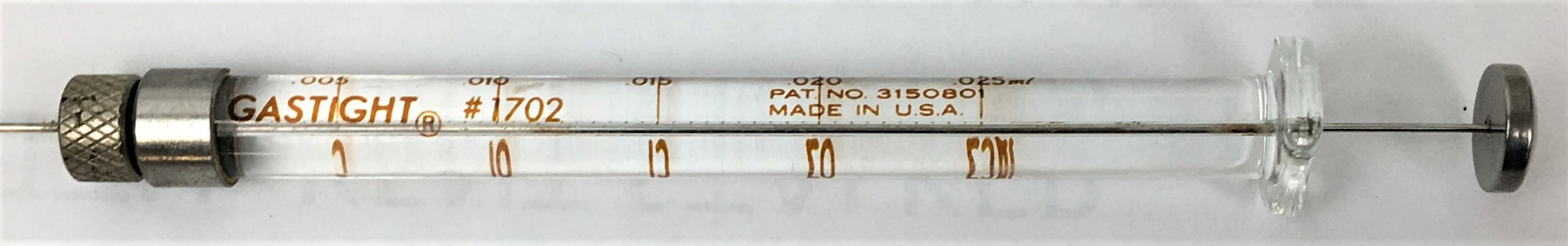 New Open Box Hamilton 80230 Gastight #1702RN Injection Syringe - 25 µL