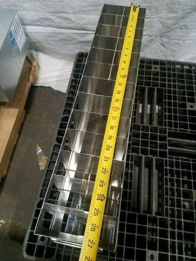 Used 27" X 2" Cell Bank Stainless Steel Stack Trays Racks Pharmaceutical