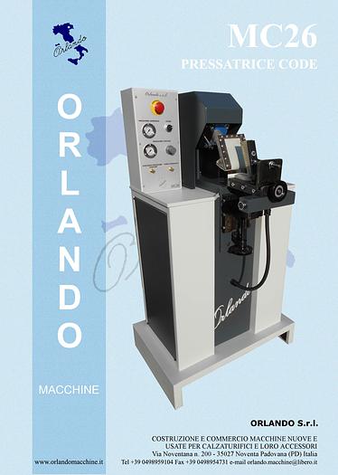MC26 - PRESSATRICE CODE / SOLE PRESS MACHINE