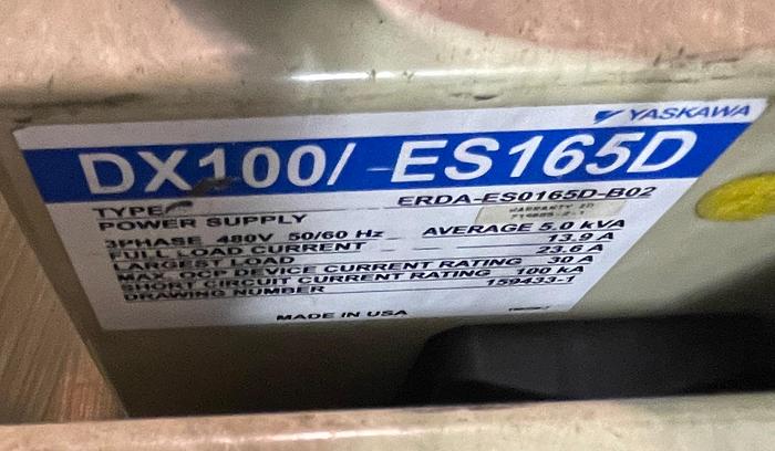 Used YASKAWA MOTOMAN ES165D 6 AXIS CNC ROBOT WITH DX100 CONTROLLER