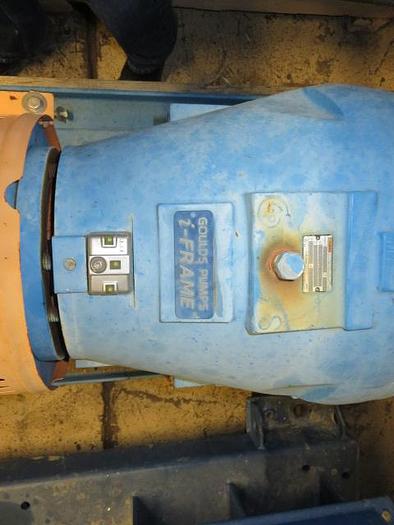 Unused Goulds Pump model 3175S i-Frame size 8×8-12 with base and motor, Unused #44666