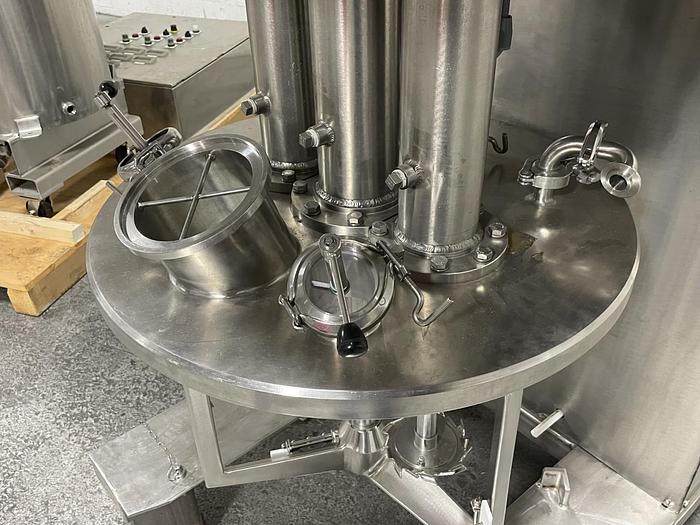 Used 40 GALLON ROSS TRIPLE MOTION VACUUM MIXER WITH DISCHARGE RAM - S/S - VACUUM - JACKETED