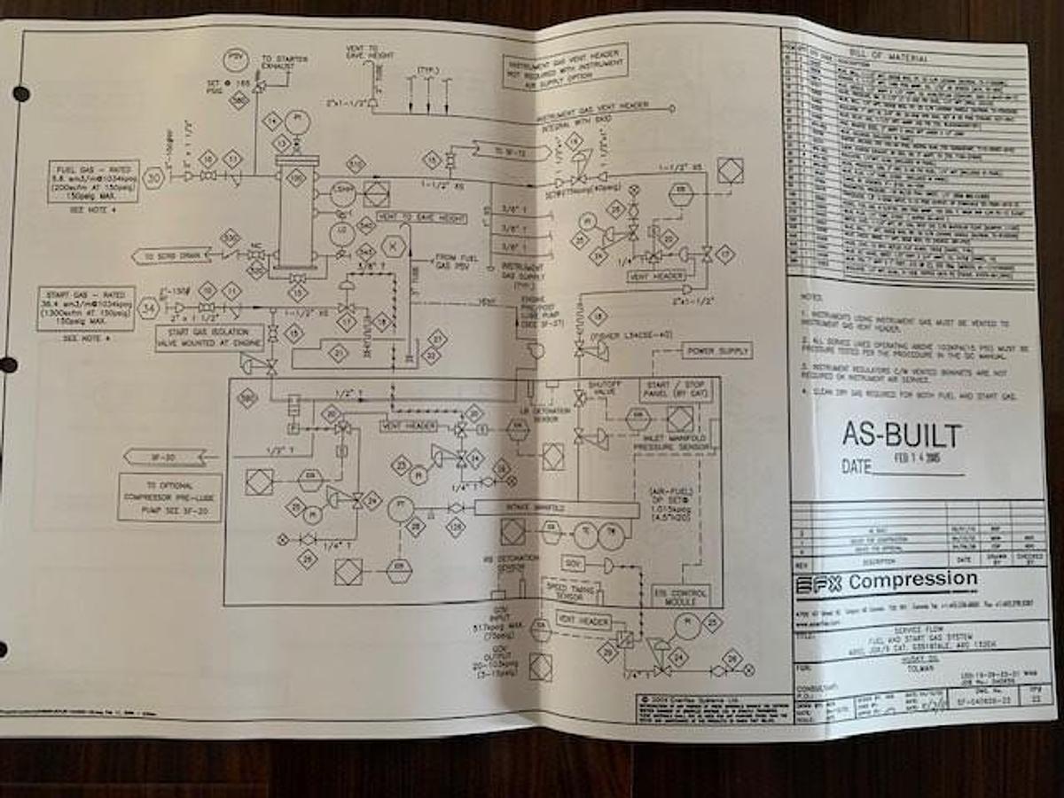 Used 1085 HP Ariel JGK/6 4 Stage Compressor w/Caterpillar 3516TALE Driver