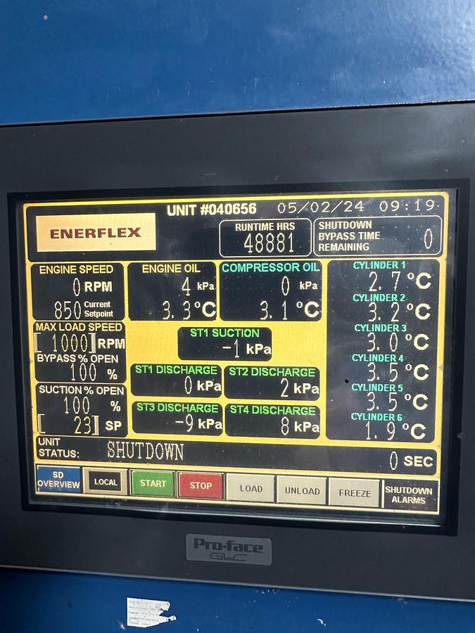 Used 1085 HP Ariel JGK/6 4 Stage Compressor w/Caterpillar 3516TALE Driver